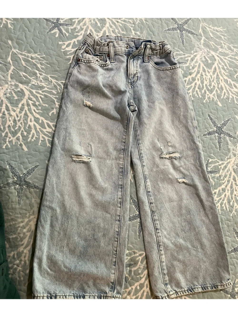 Old Navy kids size 8 Baggy wide leg jeans